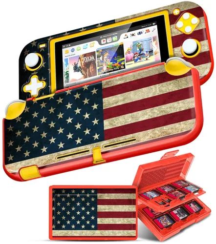 Vista 31 de Gurgitat 2 in 1 for Nintendo Switch Lite Case Protector - 24 Game Card Holder Case & Switch Lite Protective Cover Cute Funny Cartoon Hard Shell for