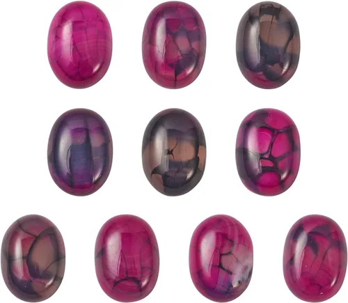 Vista 26 de Crafans Flat Back Gemstone Oval Cabochons Natural Stone Cabochons Healing Power Stone Chakra Crystal for Crafts DIY Jewelry Making Supplies
