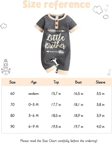 Vista 8 de Mameluco de bebé recién nacido con estampado de alfabeto, traje de una pieza