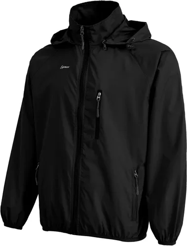 Vista 2 de Spmor Chaqueta impermeable ligera para hombre, rompevientos, para correr