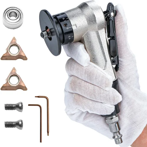 Vista 2 de 10 piezas de insertos de ángulo de biselado de aleación de tungsteno para mini máquina de biselado, ideal para desbarbar en acero y otros metales