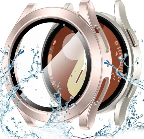 Vista 27 de Goton - Funda impermeable para Samsung Galaxy Watch 5 y 4 y FE, protector de pantalla de 40 mm con vidrio templado, 1 paquete de funda dura de PC