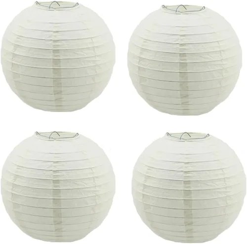 Vista 12 de 4 linternas de papel redondas para lámpara de papel, linternas de papel chinas, japonesas para colgar, para boda, cumpleaños, hogar, fiesta, Negro