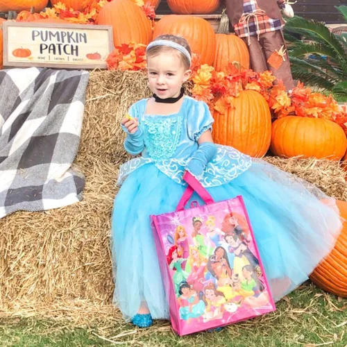 Vista 2 de KIOMI - Disfraz de princesa de Cenicienta para niñas pequeñas, Halloween 2-11T