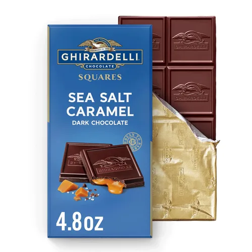 Vista 12 de GHIRARDELLI Barra cuadrada de chocolate amargo frambuesa, barra de 4.8 onzas (paquete de 10)