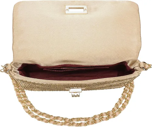 Vista 5 de Dexmay - Bolso clásico de cristal con solapa para fiesta, bolso de mano con diamantes de imitación