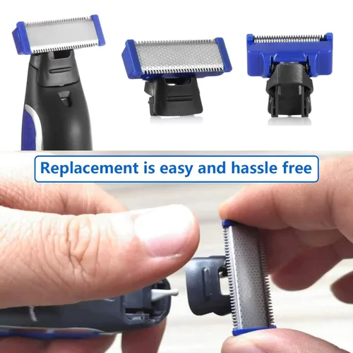 Vista 5 de Cabezal de repuesto para afeitadora, 4 unidades, compatible con Microtouch Solo 2 piezas de cepillo limpio con caja (4 unidades)