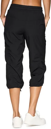 Vista 2 de RBX Active - Pantalón capri de cuerpo ligero y tejido elástico con cordón, moda para la mujer