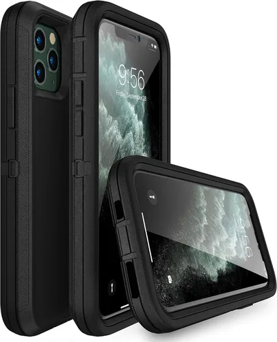 Vista 3 de MXX Funda resistente hecha para iPhone 11 Pro Max (no incluye protector de pantalla) 3 capas de protección de cuerpo completo a prueba de golpes