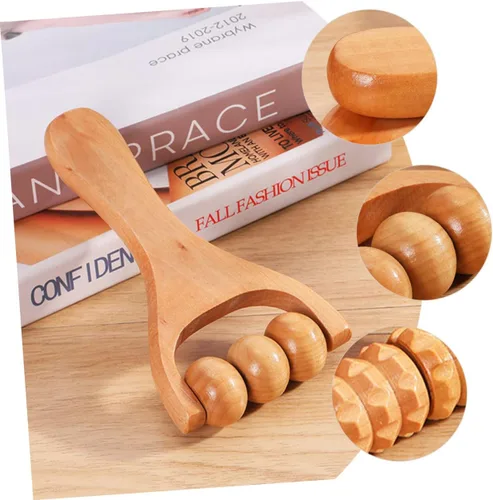 Vista 4 de 1 Unidades Rodillo Facial Cuerpo Er Auto Pierna Brazo Alivio de la Mano Pie Ers Masaje Masaje de Tejidos Masaje Mujeres Cuello Cara DIY Madera