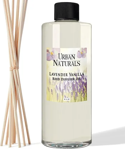 Vista 68 de Urban Naturals Recambio de aceite difusor de varillas ámbar y lavanda, lavanda relajante, ámbar cálido, aroma calmante para habitación, 4 onzas +