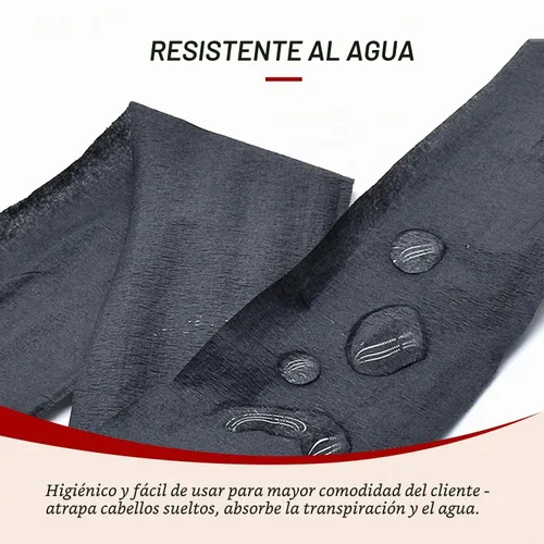 Vista 4 de Paquete de 2 tiras desechables para el cuello de peluquero de papel elástico profesional, protector para el cuello, herramienta de accesorios