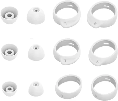 Vista 3 de ALXCD Eartips Kit de repuesto para auriculares Galaxy Buds+ Plus, S/M/L 3 pares de ganchos para los oídos, S/M/L 3 pares de almohadillas de Negro