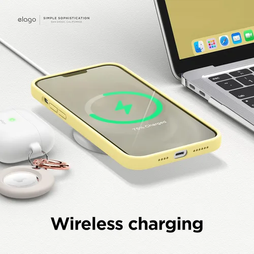 Vista 7 de elago Compatible con Funda para iPhone 13 Pro Max, Funda de Silicona Líquida, Cubierta Protectora de Pantalla y Cámara de Cuerpo Completo, A Prueba