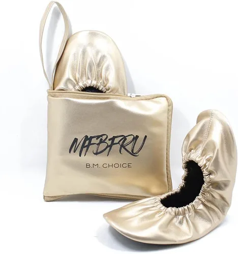Vista 2 de Zapatos plegables y portátiles de ballet de viaje para mujer, con bolsa expandible a juego para tacones altos, zapatos plegables para mujer