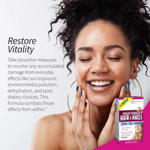Vista 5 de Applied Nutrition Fórmula de belleza para cabello y uñas más larga y fuerte Cabello y uñas saludables Biotina + sílice + Gotu Kola Suplemento