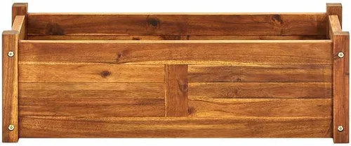 Vista 6 de vidaXL - Cama elevada para jardín, madera de acacia, 29.9 x 10.9 x 9.8 pulgadas