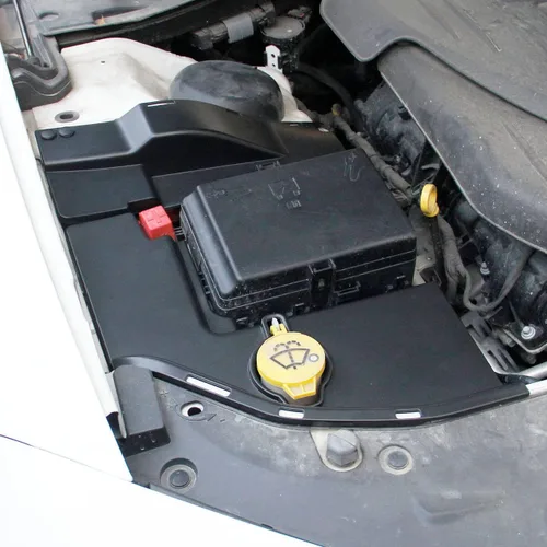 Vista 6 de Cubiertas de polvo laterales de motor de plástico negro Accesorios para Dodge Charger 2011-2022 (4 piezas en el capó del motor)