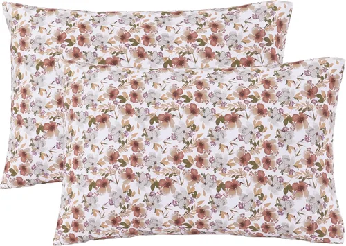 Vista 26 de Feather & Stitch - Fundas de almohada 100% algodón de 2 piezas tamaño Queen, 300TC fundas de almohada ultra suaves con cierre de sobre, resistentes