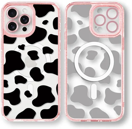 Vista 62 de Compatible para iPhone 13 Funda Bonita Estética - Funda para Teléfono Rosa con Purpurina con Protector de Cámara - Diseño de Cubierta