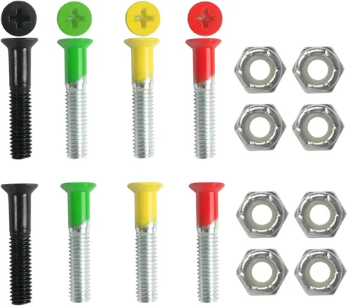Vista 7 de Dimebag Hardware Montaje Monopatín Tuercas y Pernos 1" Phillips - Monopatín Truck Hardware - Muchos Colores Púrpura