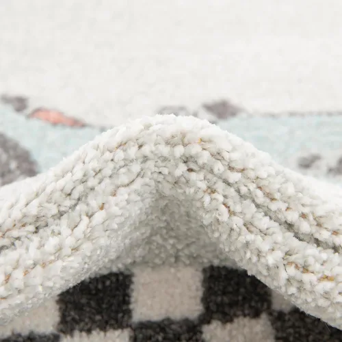 Vista 5 de Unique Loom Whimsy Collection - Alfombra rectangular de 2 pies 2 pulgadas x 2 pies 11 pulgadas, gris/negro