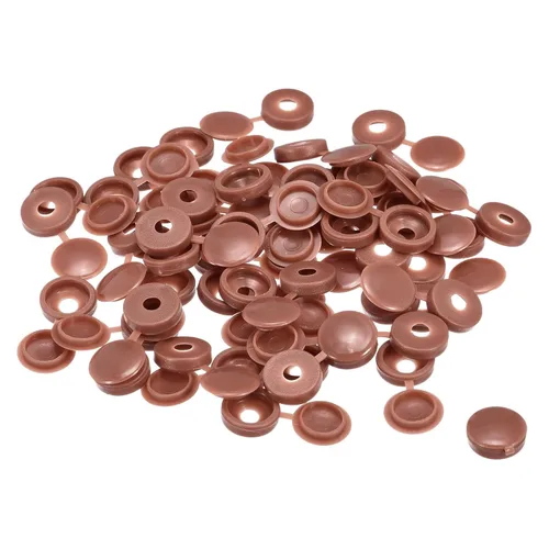 Vista 15 de uxcell 100 tapas de rosca con bisagras de 0.118 pulgadas (0.118 in), cubiertas de plástico para tornillos plegables para arandela, cubierta