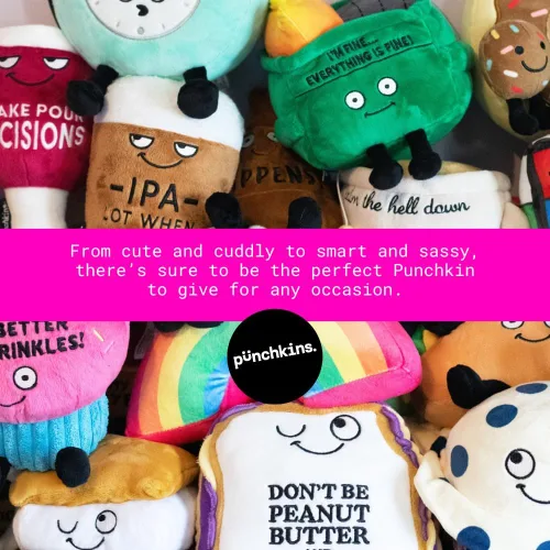 Vista 7 de Punchkins Donut Plushie - Bite Me Sassy Donut Plush, regalo para amigos, juguete de peluche de comida para regalar
