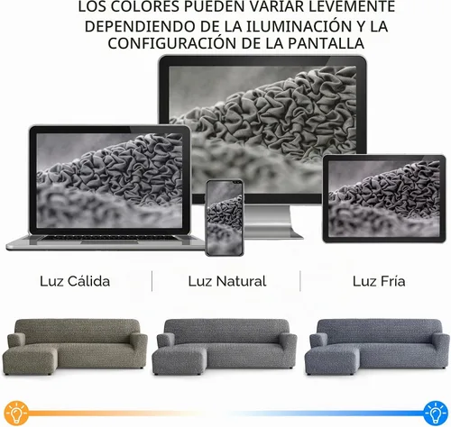 Vista 6 de PAULATO BY GA.I.CO. Funda para sofá seccional - Funda de sofá chaise en forma de L - Fundas de esquina lavables - Funda elástica de ajuste perfecto