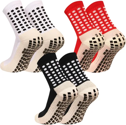 Vista 9 de Calcetines de fútbol con agarre para hombre, calcetines atléticos antideslizantes, calcetines de fútbol americano y baloncesto antideslizantes