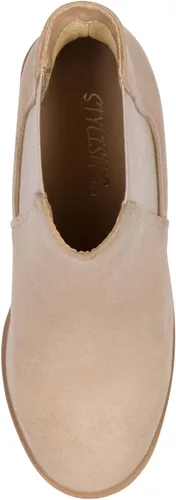 Vista 6 de DIVINE - Botines Chelsea con plataforma y punta redonda para mujer