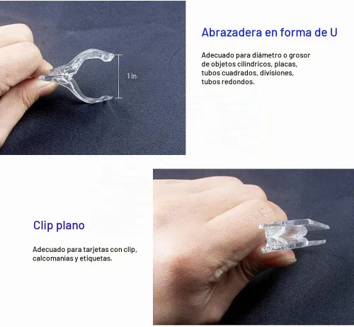 Vista 7 de Mlici Paquete de 16 clips transparentes para letreros, abrazadera