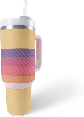 Vista 32 de MightySkins - Funda de fibra de carbono compatible con el vaso Stanley The Quencher H2.0 FlowState de 40 onzas, vida útil, acabado de fibra