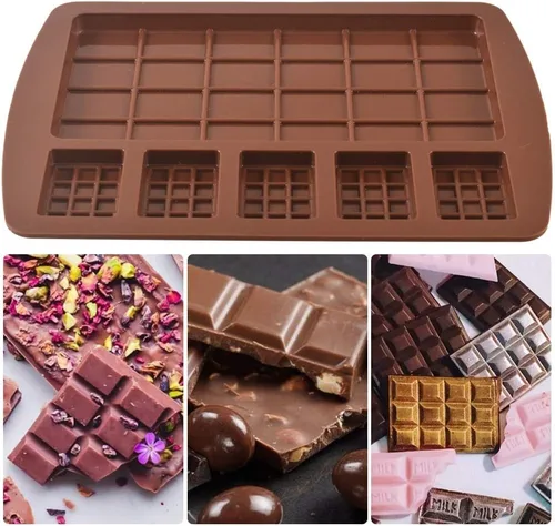 Vista 3 de Newk Moldes de silicona para chocolate, moldes de silicona para dulces y barras energéticas, paquete de 6