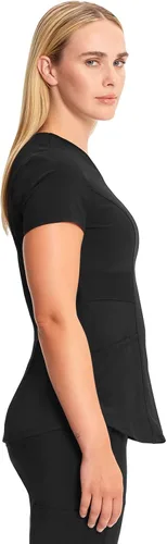 Vista 5 de Infinity Cherokee CK623A - Camiseta de enfermería con cuello en V para mujer, elástica en 4 direcciones, rendimiento superior y comodidad Negro