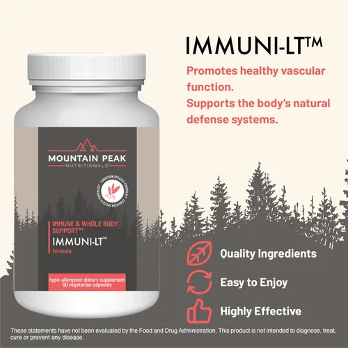 Vista 2 de Mountain Peak Nutritionals Immuni-LT - Suplemento de apoyo para el sistema inmunológico y todo el cuerpo, refuerzo inmunológico lleno de energía