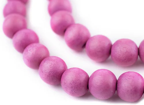 Vista 28 de TheBeadChest: cuentas de madera redondas naturales de 0.315 pulgadas, cuentas de madera sueltas espaciadoras para fabricar joyas, 4 tamaños