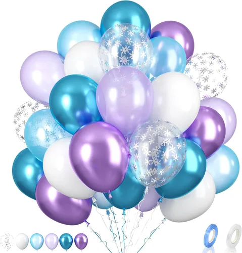 Vista 11 de Globos de graduación azules y dorados, 60 globos impresos con texto en inglés "Felicitaciones", 12 pulgadas, azul marino, blanco, azul, metálico