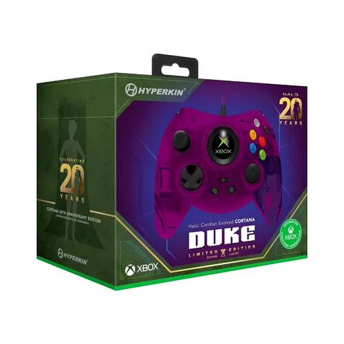 Vista 3 de Hyperkin Duke Wired Controller for Xbox Series XSXbox OneWindows 10 (Cortana 20th Anniversary Limited Edition) - Officially Licensed by 343 Xbox