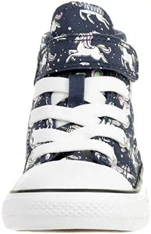 Vista 3 de Converse Chuck Taylor All Star Unicorn Print Velcro High Top Sneaker para niños