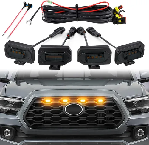 Vista 10 de Seven Sparta 4 luces LED para parrilla con adaptador de fusible compatibles con parrilla delantera Toyota Tacoma TRD Pro OEM 2016-2023