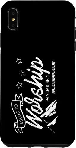 Vista 7 de Funda para iPhone 15 hecha para adorar a Dios Biblia cristiana Fe Montañas Salmos