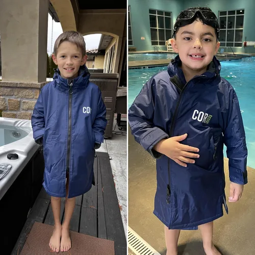 Vista 11 de COR Surf Swim Parka for Youth and Adults Heavy-Duty Weatherproof Swimming Jacket with Size Options for Men, Women and Kids