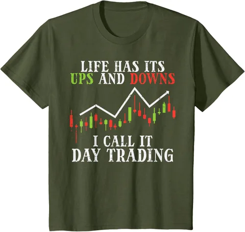 Vista 9 de Life Ups And Downs Day Trading Crypto Stock Market Trader T-Shirt, Negro
