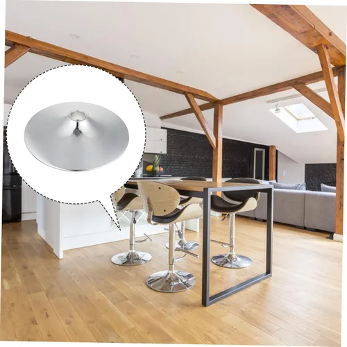 Vista 2 de Homoyoyo Base de barra de acero de repuesto práctico de aluminio para taburete de barco, plato giratorio, soporte para silla de cocina, taburete