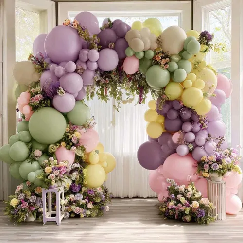 Vista 9 de Kit de arco de globos de color naranja quemado, marrón oscuro, guirnalda de globos de terracota marrón oscuro para decoración bohemia de cumpleaños
