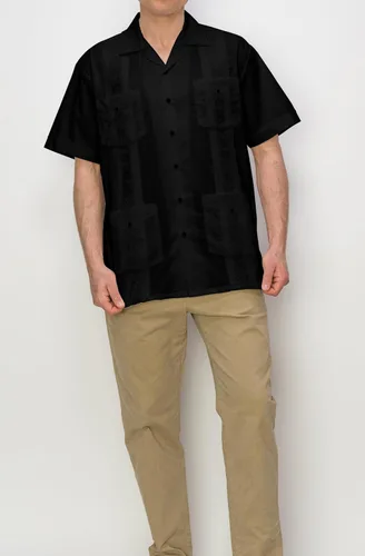 Vista 8 de Omega Cuban Guayabera - Camisa de manga corta, puros de boda, playa, barman casual