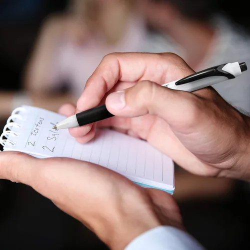 Vista 7 de Pentel GlideWrite - Bolígrafo con tinta TechniFlo (³/₆₄ pulgadas), trazo medio, tinta azul, paquete de 6 (BX910BP6C)