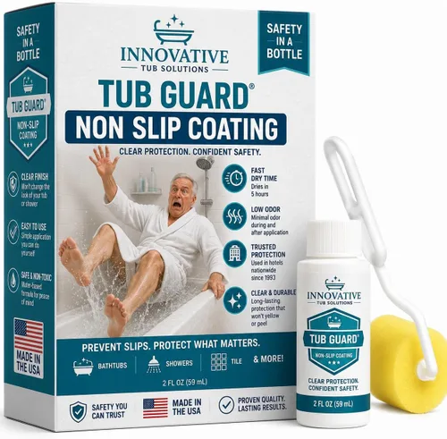 Vista 9 de Recubrimiento Antideslizante Tub Guard para Tina y Ducha - Secado Rápido y Ecológico - Blanco