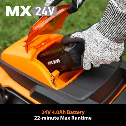 Vista 2 de LawnMaster 20VMWGT Cortacésped de 24V Máx de 13 pulgadas y Recortadora de Césped de 10 pulgadas Combo con 2x4.0Ah Baterías y Cargador